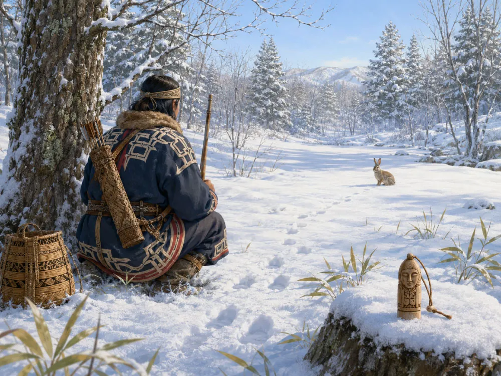 アイヌ民族 雪のウサギ