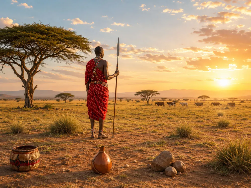 Maasai Spear on the Plain